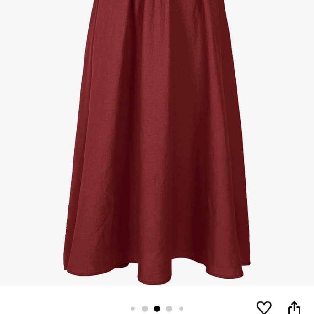 Red Pleated Maxi Wrap Skirt CUTE!